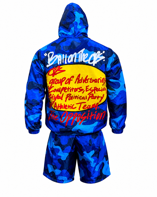 Blue Camo Opposition Windbreaker Set