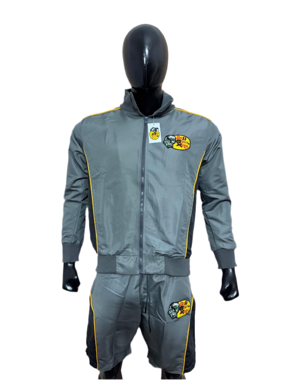 “Cement Grey Ball On The Ops Short Set”