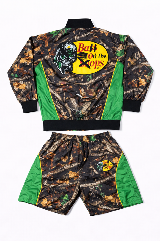 “Green Tree Camo Ball On The Ops Short Set”