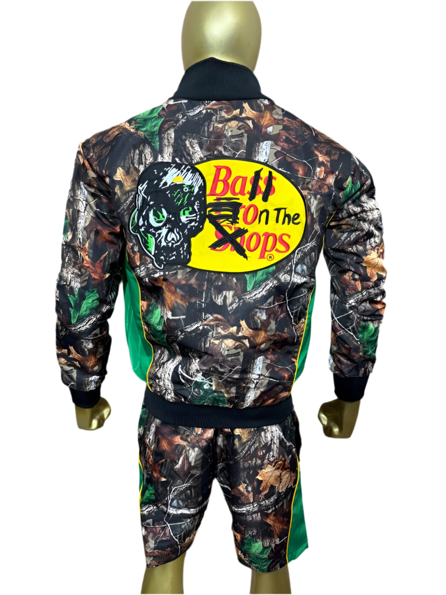 “Green Tree Camo Ball On The Ops Short Set”