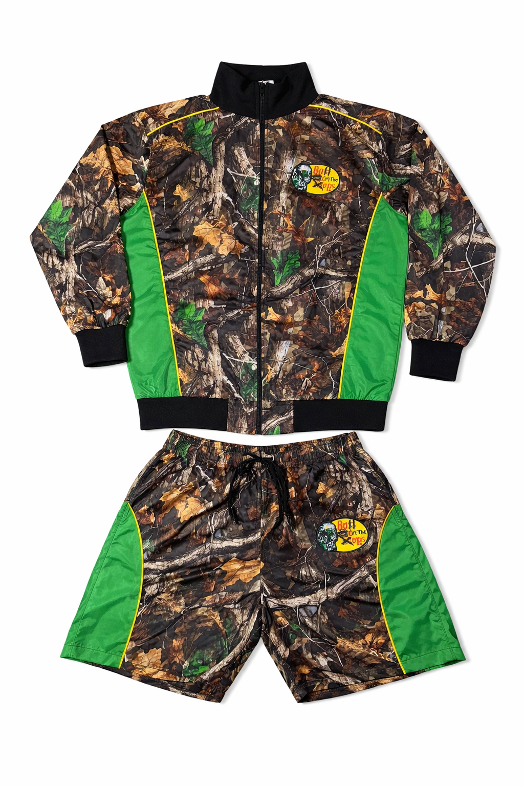 “Green Tree Camo Ball On The Ops Short Set”