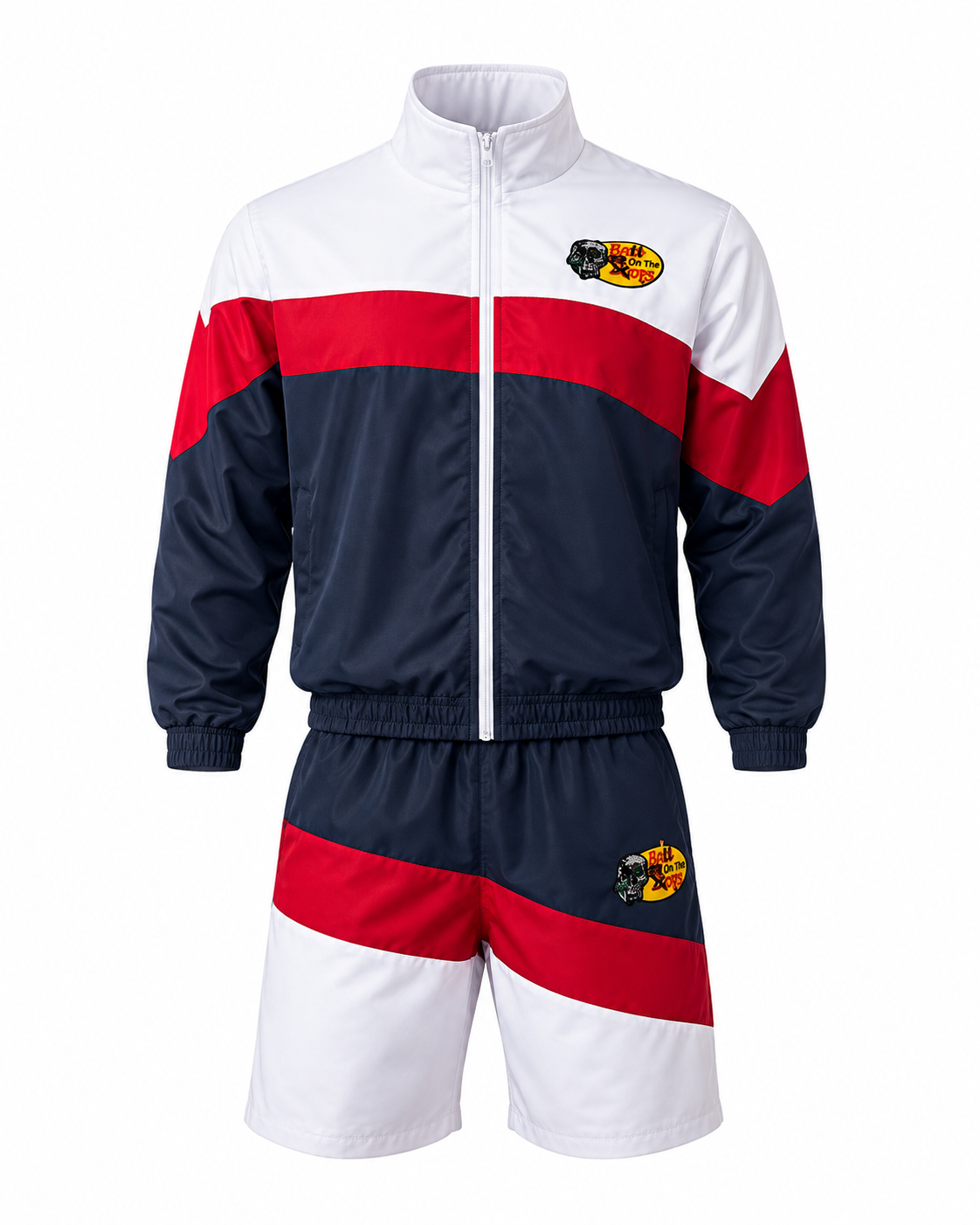 Sorry I Was Ballin Windbreaker Set Red/Navy/White