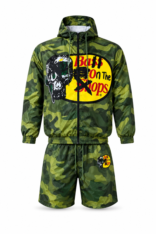 Olive Camo Opposition Windbreaker Set