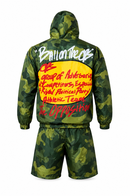 Olive Camo Opposition Windbreaker Set